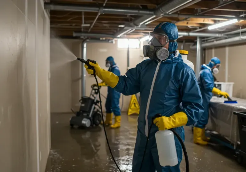 Basement Sanitization and Antimicrobial Treatment process in Somerset County, ME