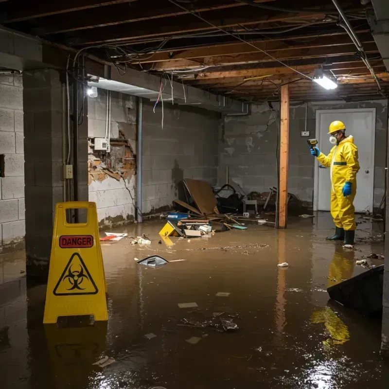 Flooded Basement Electrical Hazard in Somerset County, ME Property